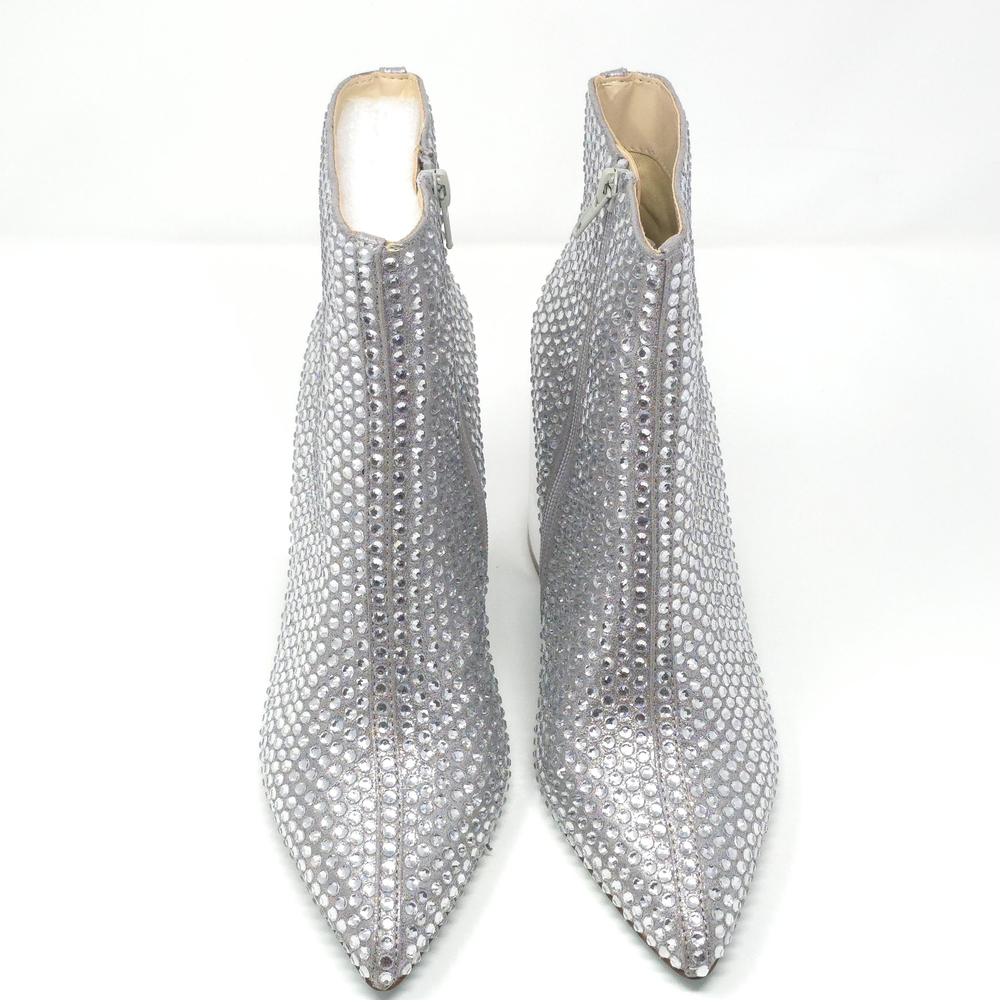 Betsey Johnson Colby Boots Silver Blok Heel 9M - Picture 7 of 13
